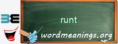WordMeaning blackboard for runt